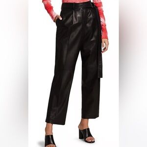 Helmut Lang Onyx Leather Wrap Pants new with tags!